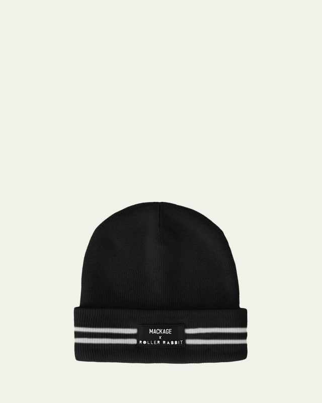 x Roller Rabbit Kid's Logo-Patch Beanie